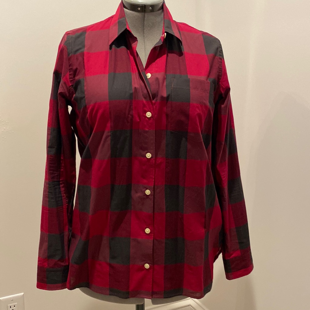 Gap Red Plaid Button Down